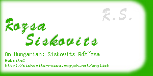 rozsa siskovits business card
